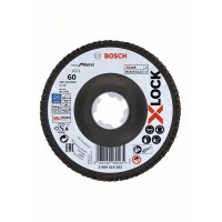 Лепестковый круг X-LOCK угловое исполнение, волоконная подошва, 125 мм, G 60 Bosch 2608619202   