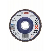 Лепестковый шлифкруг X571 Best for Metal X-LOCK 115 мм G40 прям. пластик Bosch 2608619205 