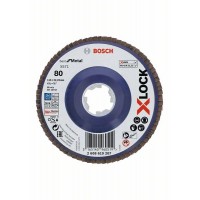 Лепестковый шлифкруг X571 Best for Metal X-LOCK 115 мм G80 прям. пластик Bosch 2608619207 