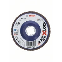 Лепестковый шлифкруг X571 Best for Metal X-LOCK 115 мм G120 прям. пластик Bosch 2608619208 