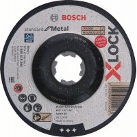 Обдирочный диск Standard for Metal X-LOCK 125x6x22.23 вогнутый, (+30%) Bosch 2608619366