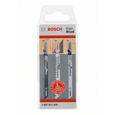 Набор лобзиковых пилок по дереву Bosch 2607011436 