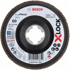 Лепестковый шлифкруг X571 Best for Metal X-LOCK 115 мм G60 угл. пластик Bosch 2608621764 