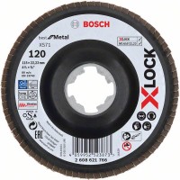 Лепестковый шлифкруг X571 Best for Metal X-LOCK 115 мм G120 угл. пластик Bosch 2608621766 