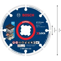 Алмазный диск X-LOCK по металлу 115x22,23мм Bosch 2608900532