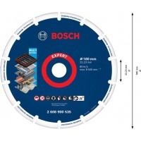 Алмазный диск по металлу 180x22,23мм Bosch 2608900535