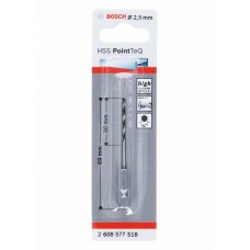 Сверло HSS PointTeQ HEX 2.5 мм Bosch 2608577518