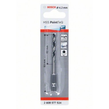 Сверло HSS PointTeQ HEX 4.2 мм Bosch 2608577524