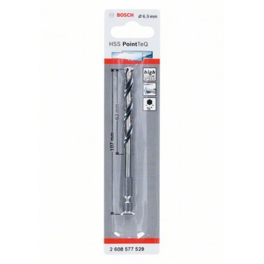 Сверло HSS PointTeQ HEX 6.5 мм Bosch 2608577529
