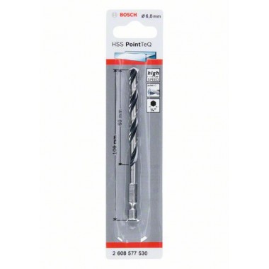 Сверло HSS PointTeQ HEX 6.8 мм Bosch 2608577530