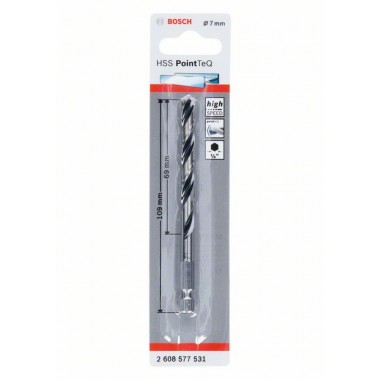 Сверло HSS PointTeQ HEX 7.0 мм Bosch 2608577531