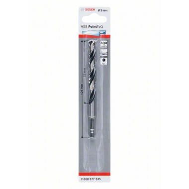 Сверло HSS PointTeQ HEX 9.0 мм Bosch 2608577535