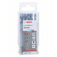 10 сверл HSS PointTeQ HEX 5.0 мм Bosch 2608577545