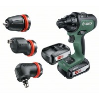 Аккумуляторная дрель-шуруповерт Bosch AdvancedDrill18 (2 акк.) SET (с угловой и эксцентриковой насадкой) 06039B5003