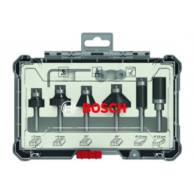Набор кромочных фрез 6 мм 6 шт. Bosch 2607017468 