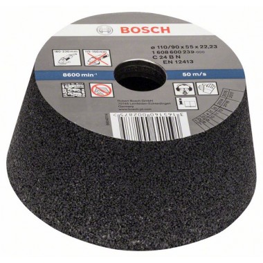 Чашечный шлифкруг конусный по камню/бетону 90 мм, 110 мм, 55 мм, 24 Bosch 1608600239