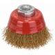 Чашечные проволочные щетки Clean for Metal, витая проволока, латунное покрытие
