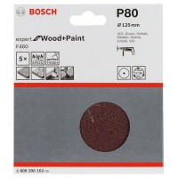 Набор из 5 шлифлистов F460 125 мм, 80 Bosch 1609200162