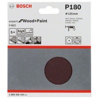 Набор из 5 шлифлистов F460 125 мм, 180 Bosch 1609200164