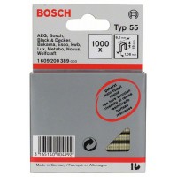 Скоба с узкой перекладиной, тип 55, осмоленнaя 6x1,08x19 мм Bosch 1609200389