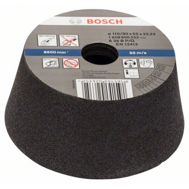 Чашечный шлифкруг конусный по металлу/литью 90 мм, 110 мм, 55 мм, 36 Bosch 1608600233