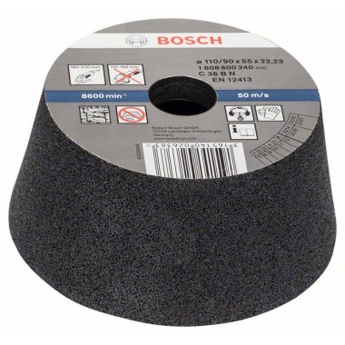 Чашечный шлифкруг конусный по камню/бетону 90 мм, 110 мм, 55 мм, 36 Bosch 1608600240