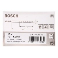 Сверло по металлу HSS-R DIN 338 5,2x52x86 мм Bosch 2607018423