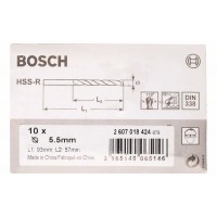 Сверло по металлу HSS-R DIN 338 5,5x57x93 мм Bosch 2607018424