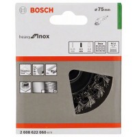 Круглая щетка, нерж. 75 мм, 0,5 мм, M14 Bosch 2608622060