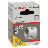 Коронка HSS-Bimetall со стандартным переходником 51 мм, 2' Bosch 2608584117