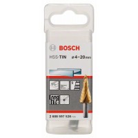 Ступенчатые сверла HSS-TiN 4 - 20 мм, 8,0 мм, 70,5 мм Bosch 2608597526