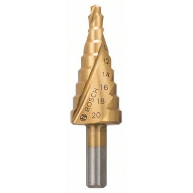 Ступенчатые сверла HSS-TiN 4 - 20 мм, 8,0 мм, 70,5 мм Bosch 2608597526