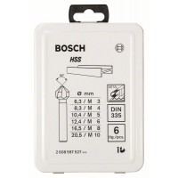 Набор из 6 конусных зенкеров 45; 63 мм / 5-10 мм / 6,3; 8,3; 10,4; 12,4; 16,5; 20,5 мм Bosch 2608597527