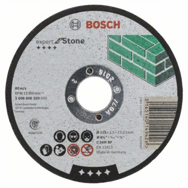 Отрезной круг прямой Expert for Stone C 24 R BF 115x2,5 мм Bosch 2608600320