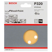 Шлифлист C470, в упаковке 5шт. 115 мм, 320 Bosch 2608605064