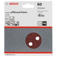 Шлифлист C430, в упаковке 5шт. 115 мм, 60 Bosch 2608605104