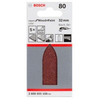 Шлифлист C430, в упаковке 5шт. 32 мм, 80 Bosch 2608605168
