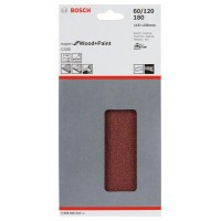 Шлифлист C430, в упаковке 10шт. 115x230 мм, 4x60; 4x120; 2x180 Bosch 2608605322