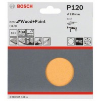 Набор из 10 шлифлистов C470 125 мм, 120 Bosch 2608605441