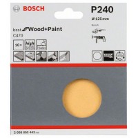 Набор из 10 шлифлистов C470 125 мм, 240 Bosch 2608605443