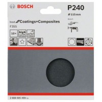 Набор из 10 шлифлистов F355 115 мм, 220 Bosch 2608605499