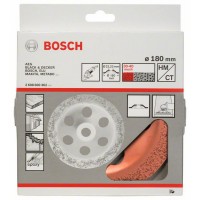 Твердосплавный чашечный шлифкруг 180x22,23 мм; мелкозерн., плоск. Bosch 2608600362