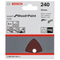 Шлифлист C430, в упаковке 5 шт. 93 мм, 240 Bosch 2608605604