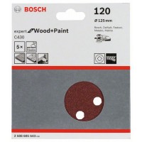 Шлифлист C430, в упаковке 5шт. 125 мм, 120 Bosch 2608605643