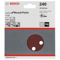 Шлифлист C430, в упаковке 5шт. 125 мм, 240 Bosch 2608605645