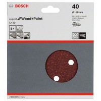 Шлифлист C430, в упаковке 5шт. 150 мм, 40 Bosch 2608605716