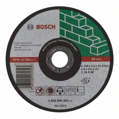 Отрезной круг прямой Expert for Stone C 24 R BF 150x2,5 мм Bosch 2608600383
