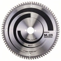 Пильный диск Multi Material 250 x 30 x 3,2 mm; 80 Bosch 2608640516