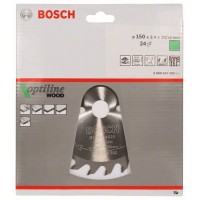 Пильный диск Optiline Wood 150x20/16x2,4 мм, 24 Bosch 2608640592