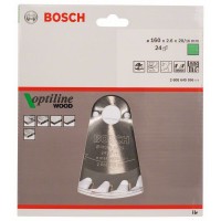 Пильный диск Optiline Wood 160 x 20/16 x 2,6 mm, 24 Bosch 2608640596